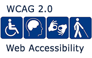 Web Accessibility logo and declartion W C A G Two Point Zero